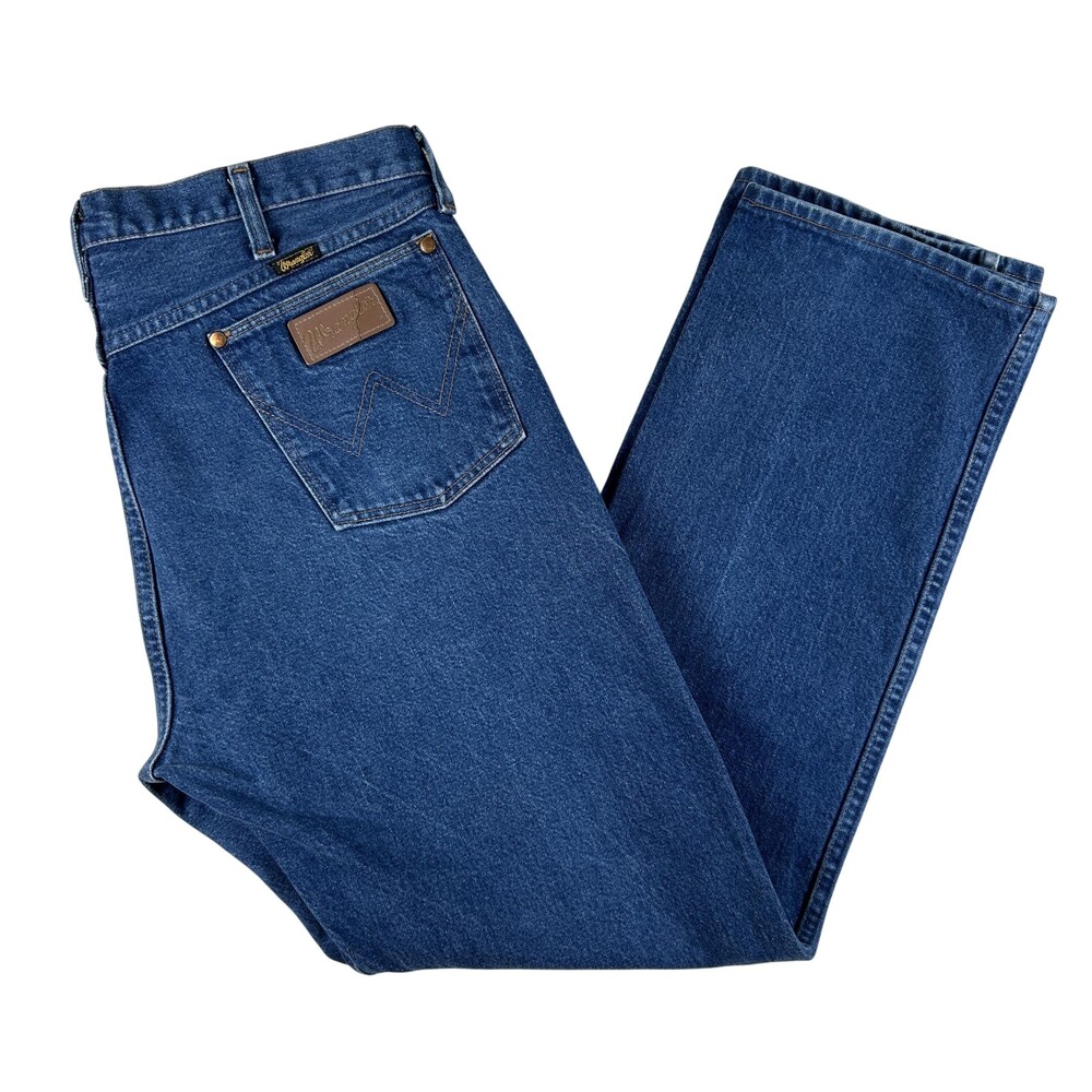 Vintage Wrangler Jeans Mens 38x32 Medium Wash Regular Straight Denim USA 70s